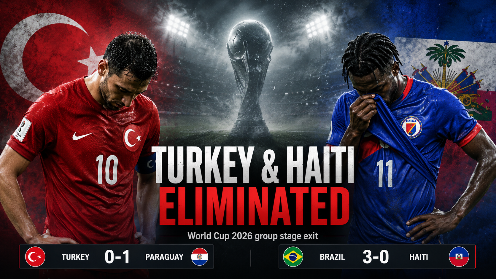 Turkey and Haiti eliminated World Cup 2026